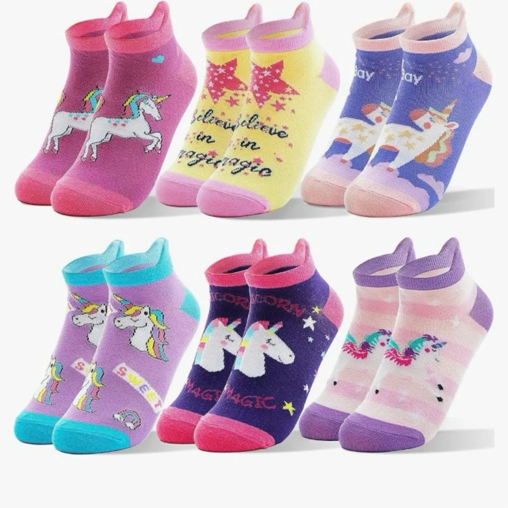 Unicorn Themed Kids Socks Set - Multicolor